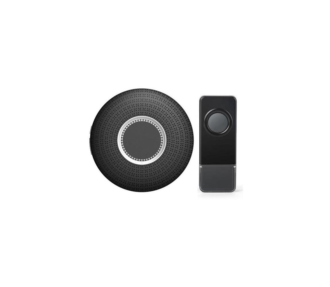 Geti Bezdrátový zvonek do zásuvky 230V IP55 černá TI0068