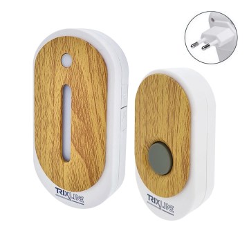 Bezdrátový zvonek do zásuvky BELL 230V hnědá