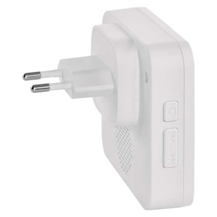 Bezdrátový zvonek do zásuvky GoSmart 230V + 1xCR2032 bílá Wi-Fi