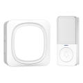 Bezdrátový zvonek s LED osvětlením do zásuvky 230V/1xCR2032 IP56 bílá
