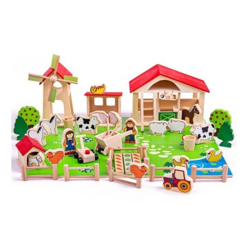 Bigjigs Toys - Dřevěná farma