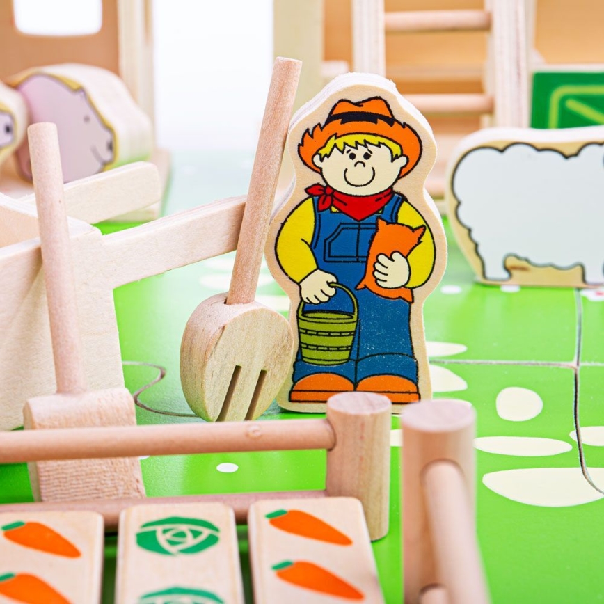 Bigjigs Toys - Dřevěná farma