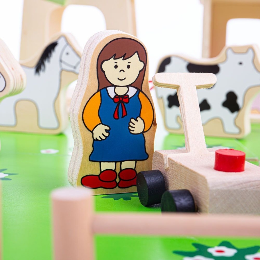 Bigjigs Toys - Dřevěná farma