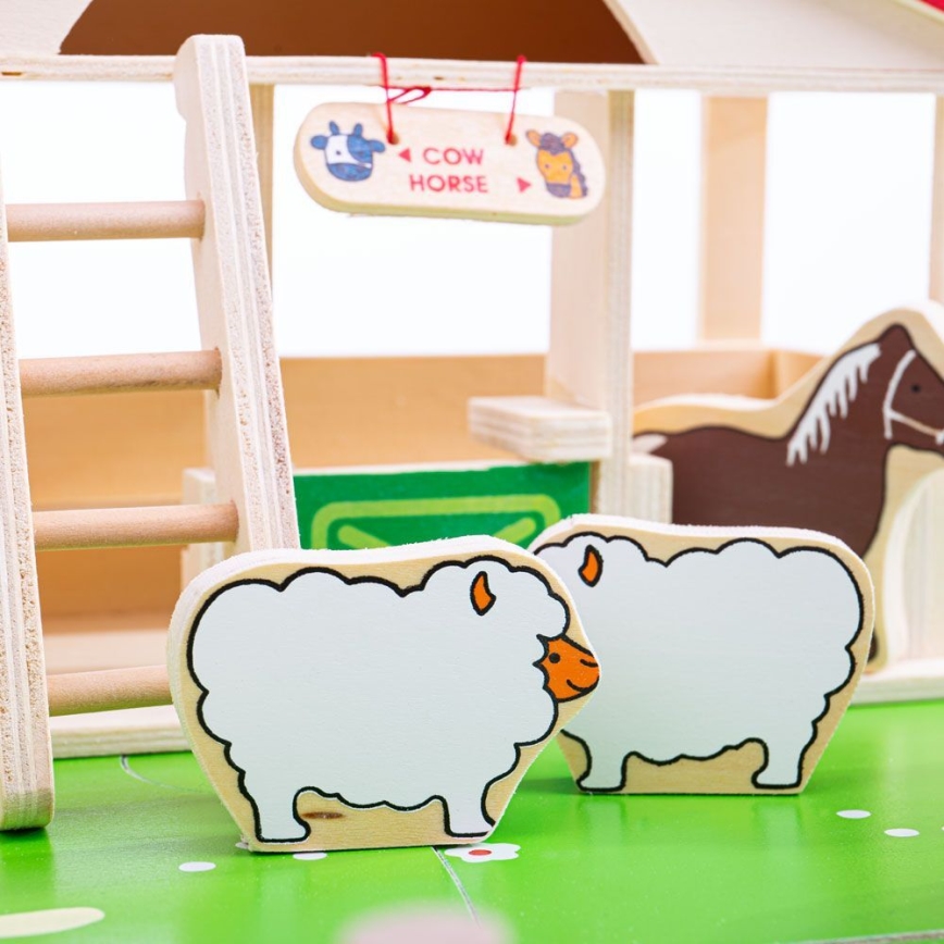 Bigjigs Toys - Dřevěná farma