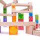 Bigjigs Toys - Dřevěná kuličková dráha barevná