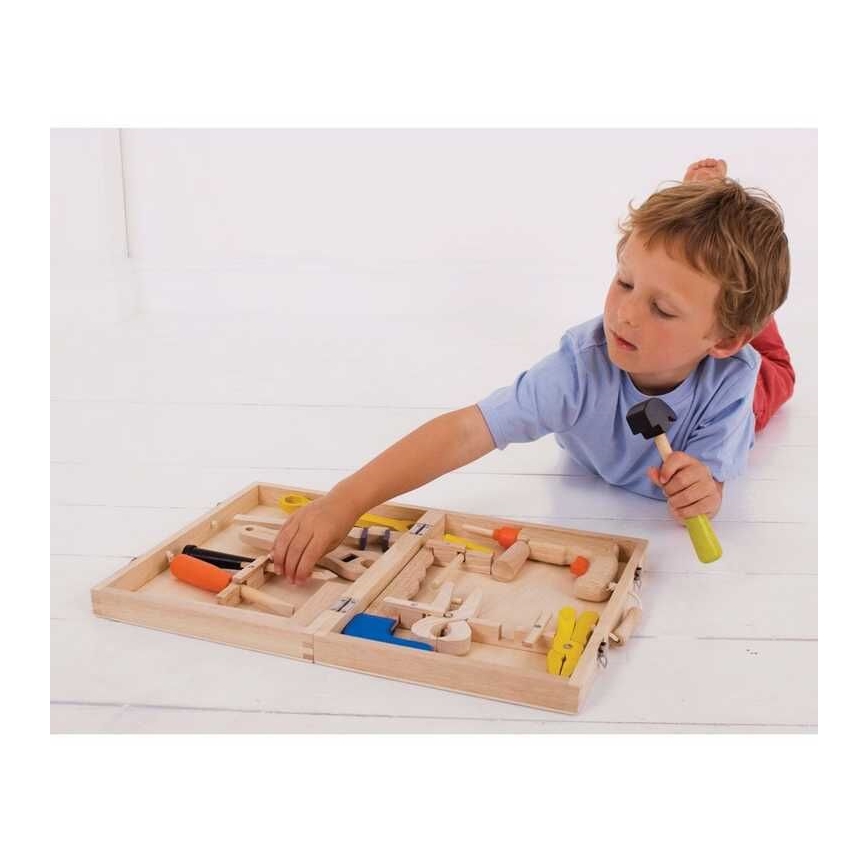 Bigjigs Toys - Dřevěný kufřík s nářadím