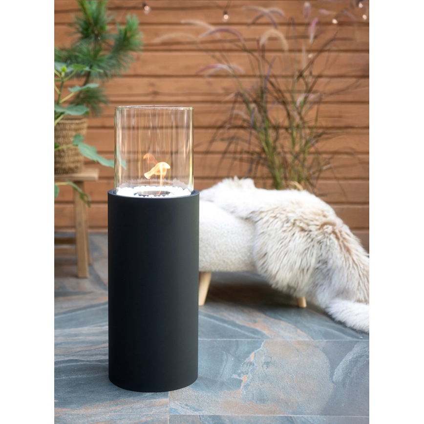 BIO krb ROMA 26,5x80,5 cm 2kW černá + ochranný kryt
