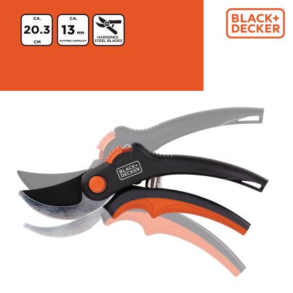 BLACK+DECKER - Zahradnické nůžky 200 mm