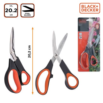 BLACK+DECKER - Zahradnické nůžky na květiny 202 mm