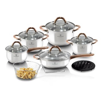Blaumann - Sada nerezového nádobí 13 ks stříbrná/měděná