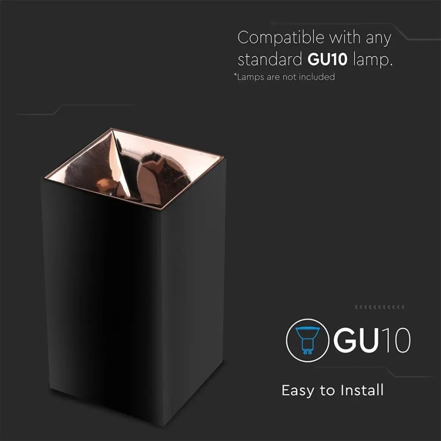 Bodové svítidlo 1xGU10/35W/230V černá/rose gold
