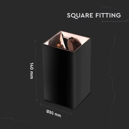 Bodové svítidlo 1xGU10/35W/230V černá/rose gold