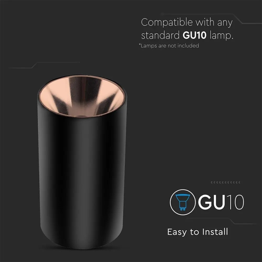 Bodové svítidlo 1xGU10/35W/230V černá/rose gold