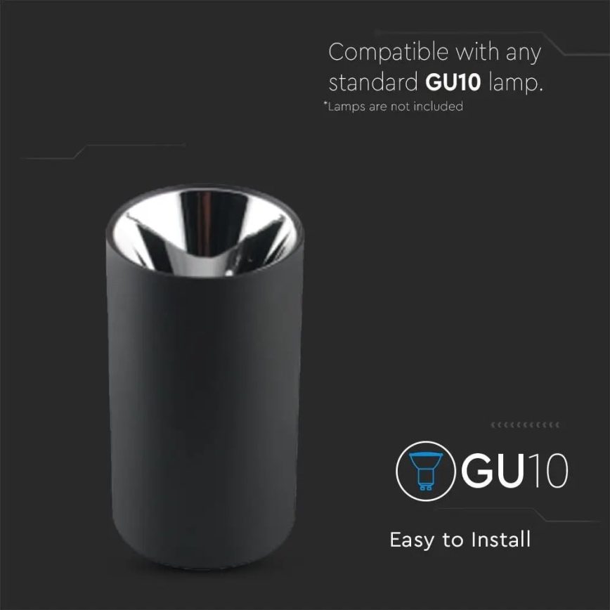 Bodové svítidlo 1xGU10/35W/230V černá/stříbrná