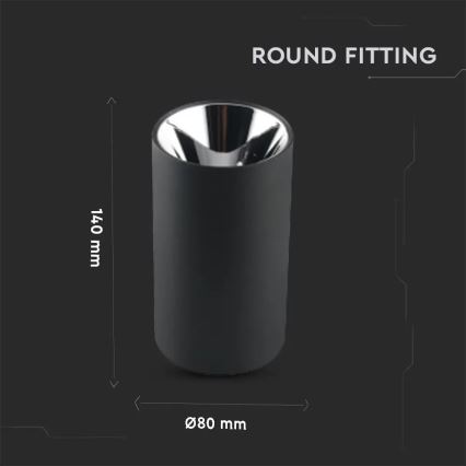 Bodové svítidlo 1xGU10/35W/230V černá/stříbrná