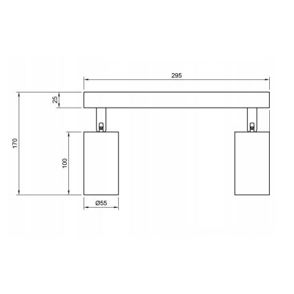 Bodové svítidlo 2xGU10/35W/230V černá