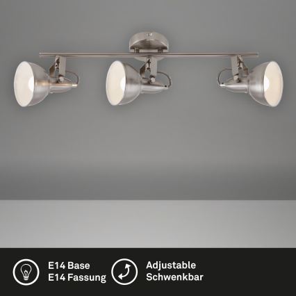 Bodové svítidlo 3xE14/40W/230V matný chrom