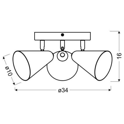 Bodové svítidlo AMOR 3xE14/40W/230V růžová