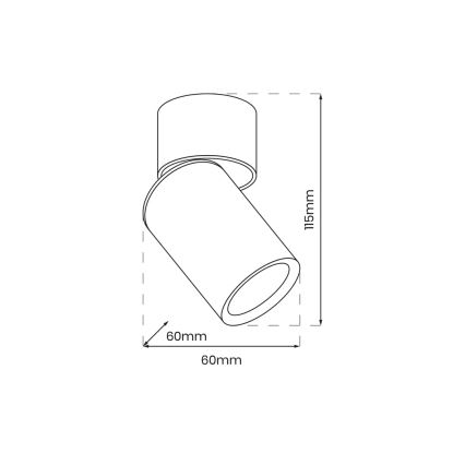 Bodové svítidlo ANDY 1xGU10/8W/230V bílá/zlatá