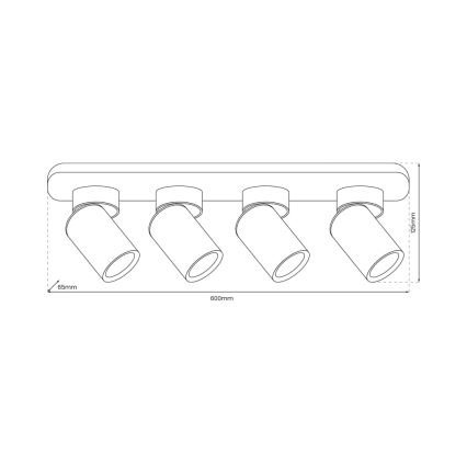 Bodové svítidlo ANDY 4xGU10/8W/230V bílá/zlatá