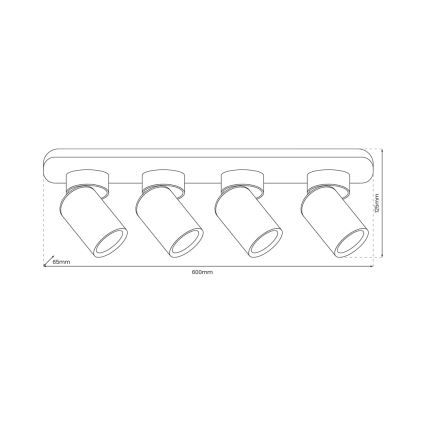 Bodové svítidlo ANDY 4xGU10/8W/230V černá/zlatá
