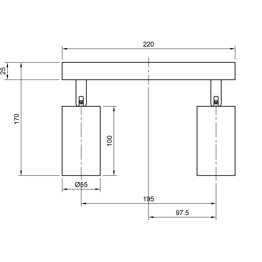 Bodové svítidlo ANGIE 4xGU10/35W/230V černá