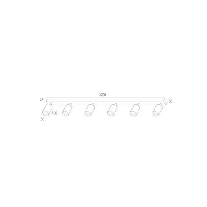 Bodové svítidlo ANGIE 6xGU10/35W/230V černá