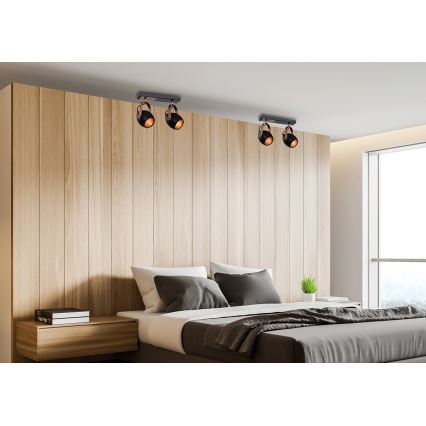 Bodové svítidlo ANICA 2xE14/40W/230V černá/měděná