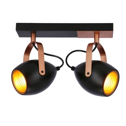 Bodové svítidlo ANICA 2xE14/40W/230V černá/měděná