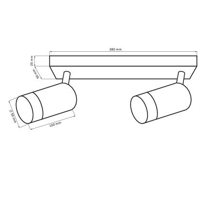 Bodové svítidlo ARRAS 2xGU10/10W/230V bílá