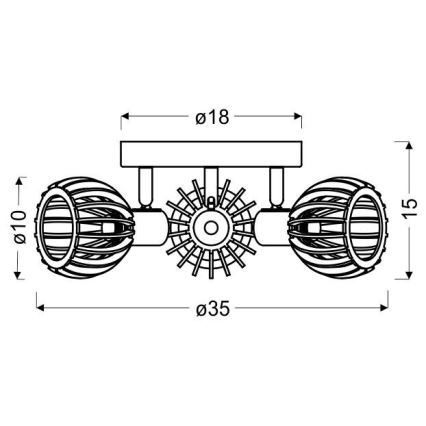 Bodové svítidlo ATARRI 3xE14/25W/230V bílá/béžová