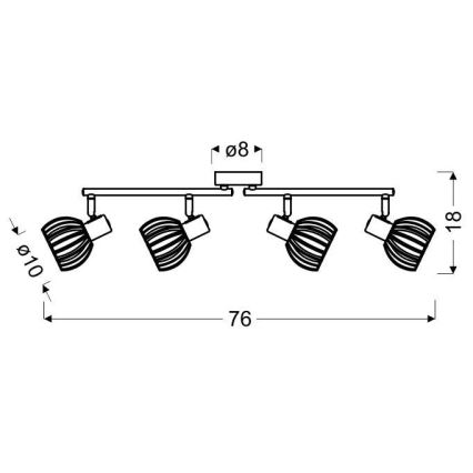 Bodové svítidlo ATARRI 4xE14/25W/230V bílá/béžová