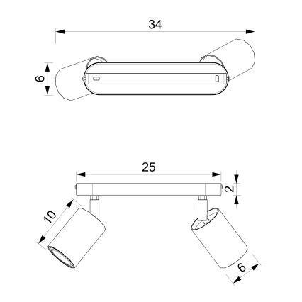 Bodové svítidlo BELLO 2xGU10/8W/230V bílá