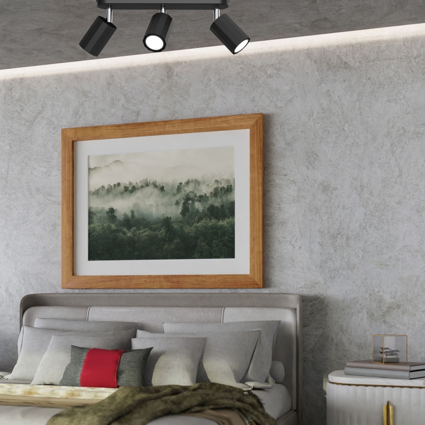 Bodové svítidlo BELLO 3xGU10/8W/230V černá
