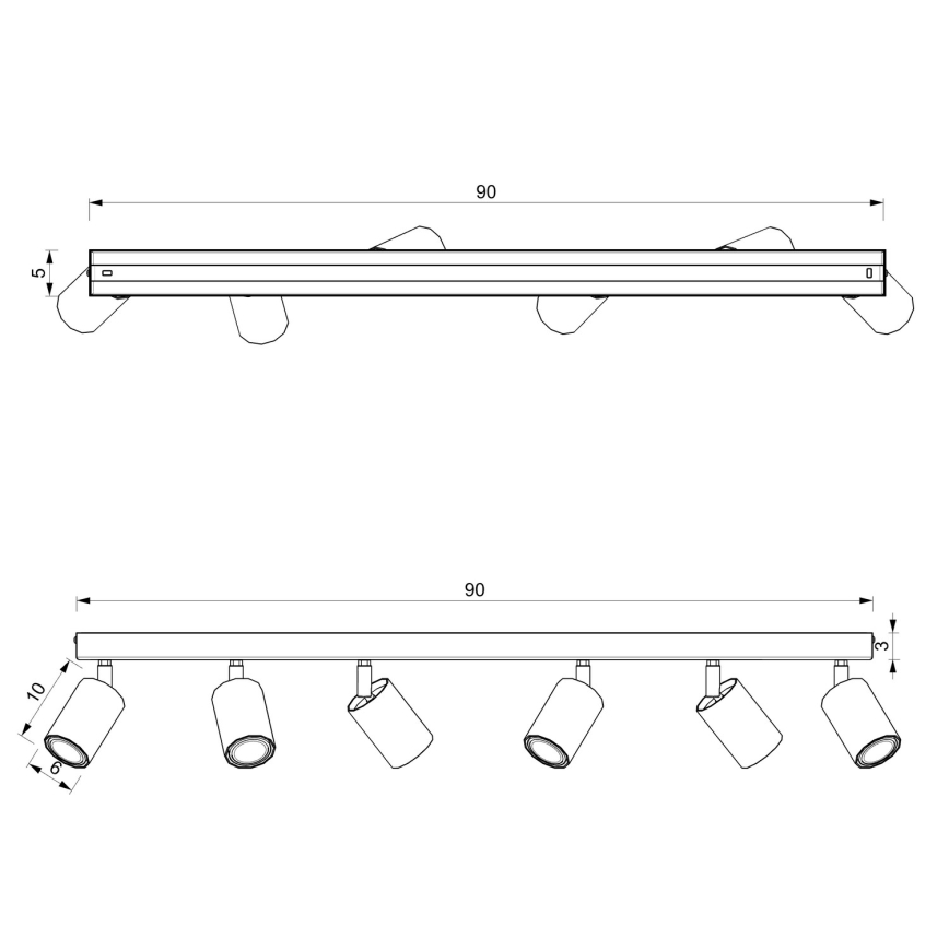Bodové svítidlo BELLO 6xGU10/8W/230V bílá