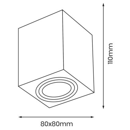 Bodové svítidlo BIMA 1xGU10/25W/230V hranatý bílá