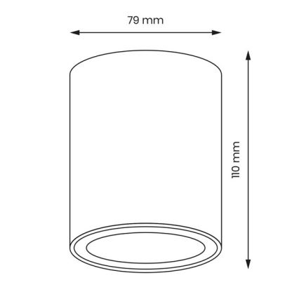 Bodové svítidlo BIMA 1xGU10/25W/230V kulatý bílá