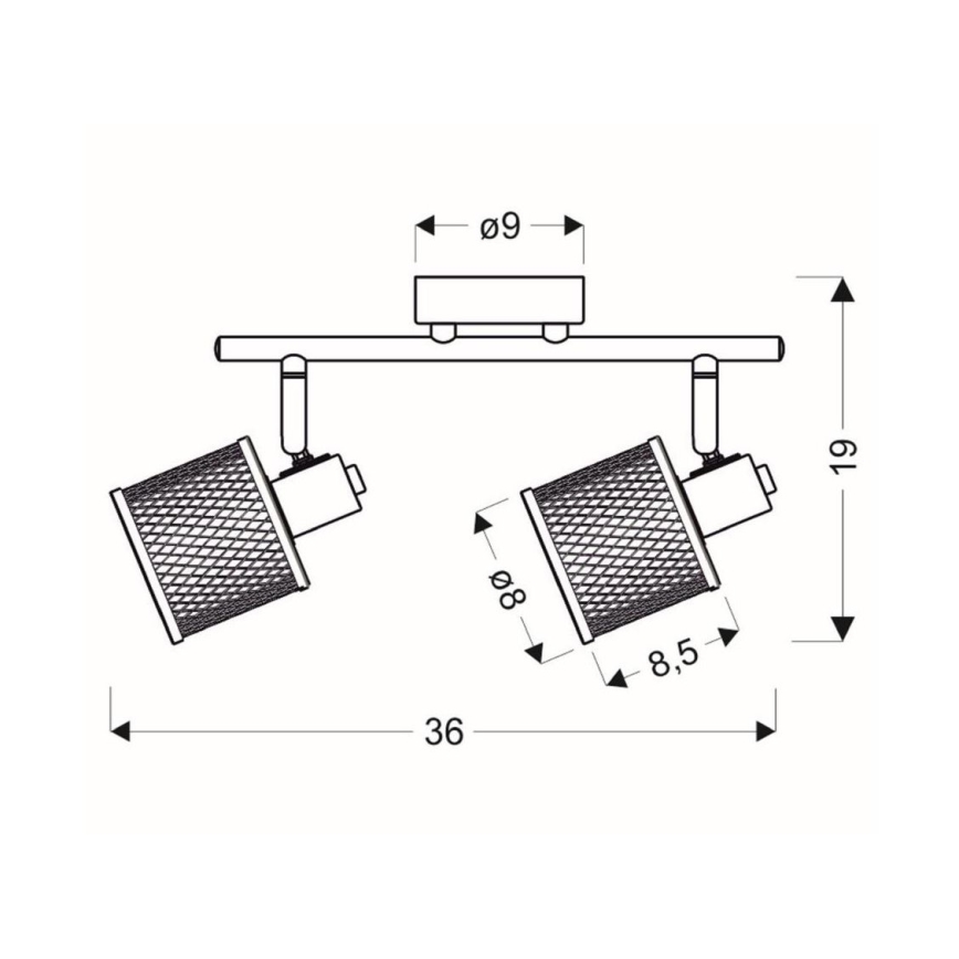Bodové svítidlo CANABERA 2xE14/40W/230V