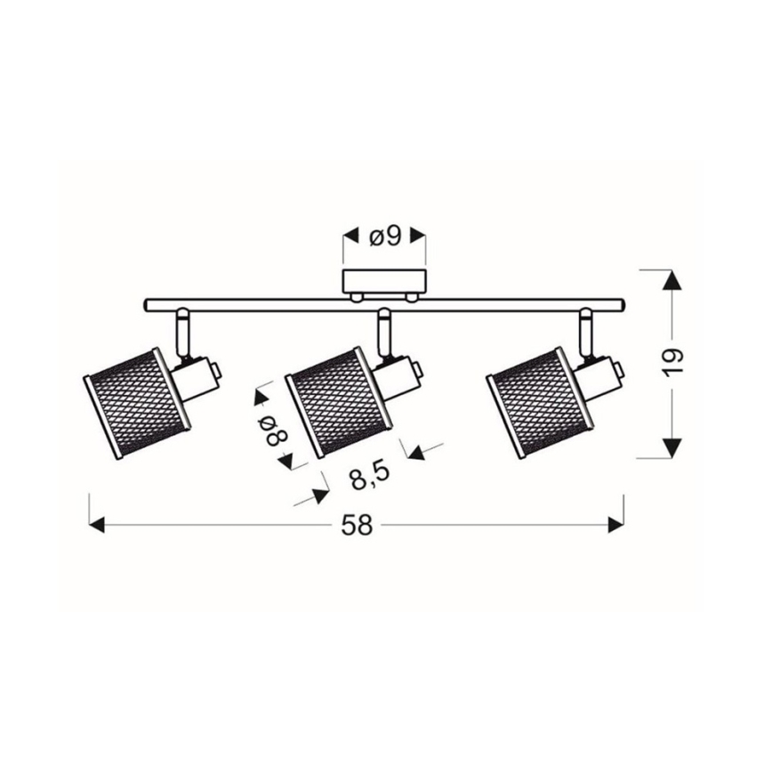Bodové svítidlo CANABERA 3xE14/40W/230V