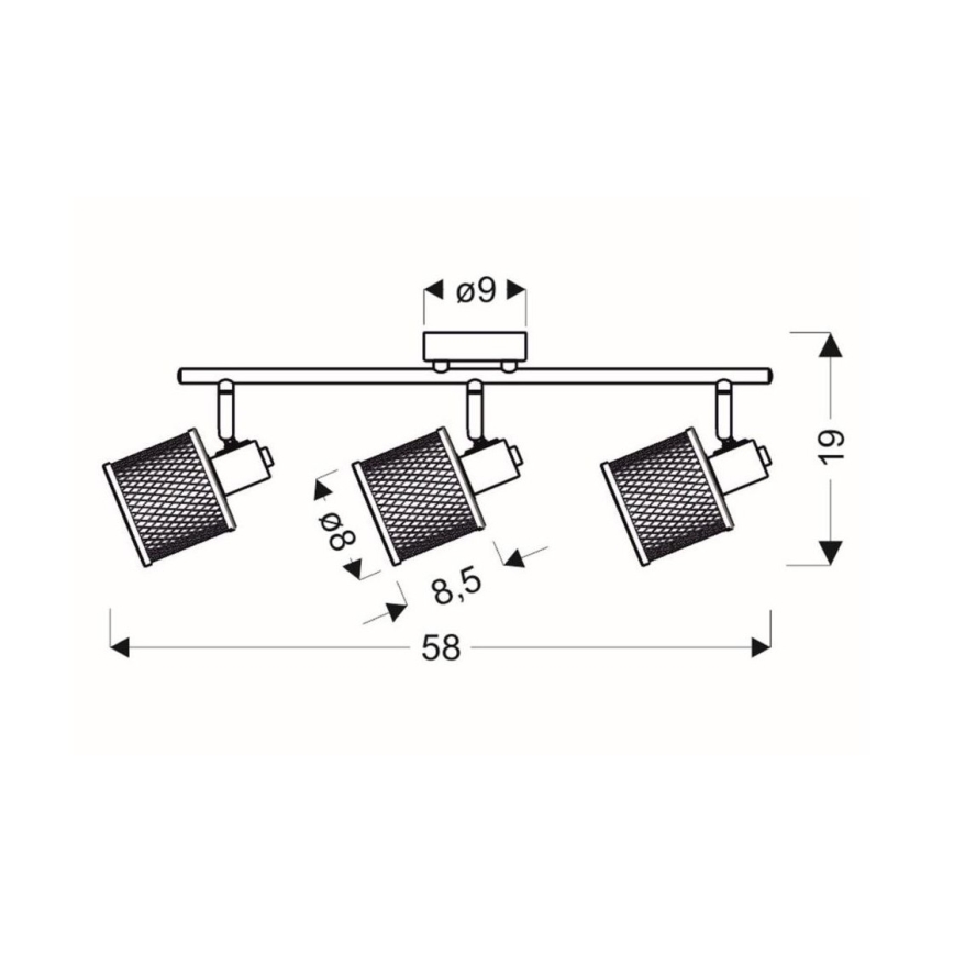 Bodové svítidlo CANABERA 3xE14/40W/230V