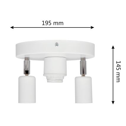 Bodové svítidlo CENTRO 3xE27/15W/230V bílá