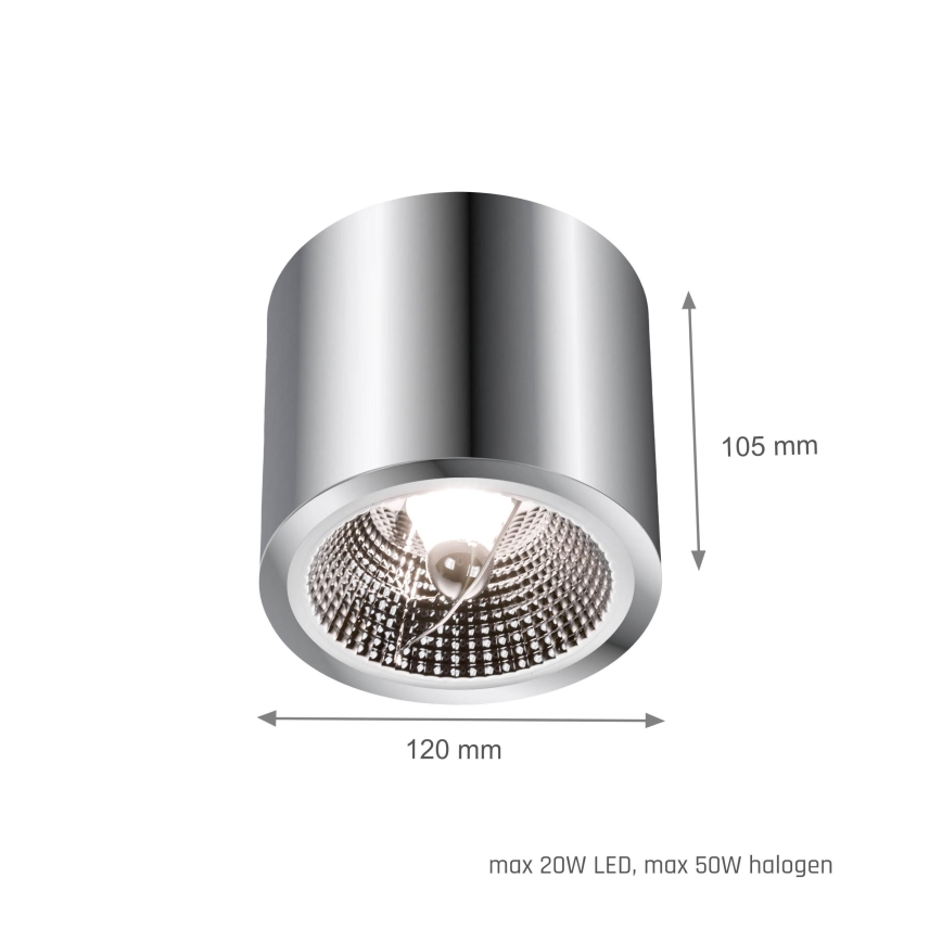 Bodové svítidlo CHLOE AR111 1xGU10/50W/230V kulatý lesklý chrom
