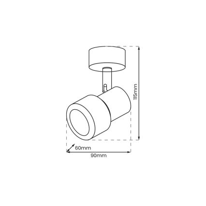 Bodové svítidlo CINO 1xGU10/8W/230V černá