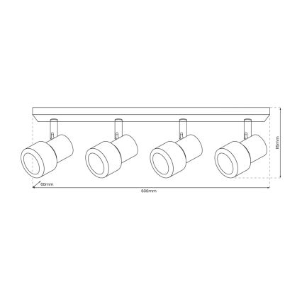 Bodové svítidlo CINO 4xGU10/8W/230V bílá