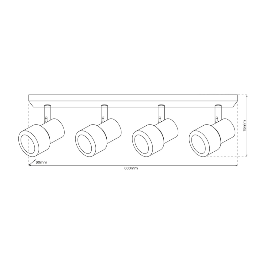 Bodové svítidlo CINO 4xGU10/8W/230V bílá