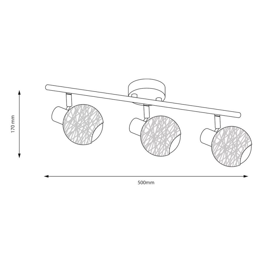 Bodové svítidlo DEX 3xE14/10W/230V béžová/krémová
