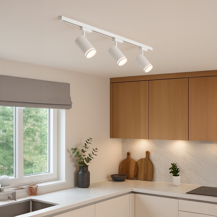 Bodové svítidlo do 1-fázového lištového systému PIPE 1xGU10/10W/230V bílá