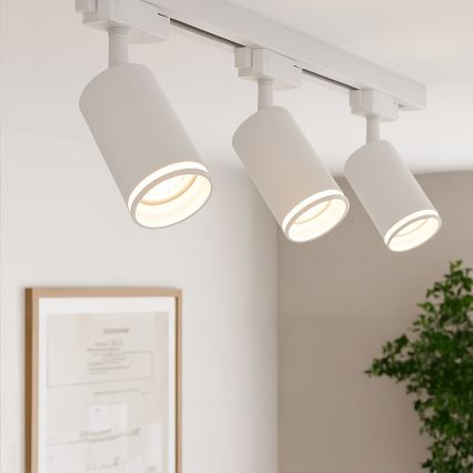 Bodové svítidlo do 1-fázového lištového systému PIPE 1xGU10/10W/230V bílá