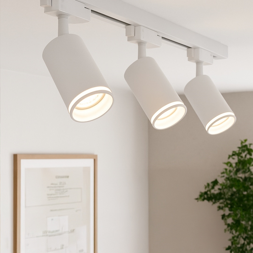 Bodové svítidlo do 1-fázového lištového systému PIPE 1xGU10/10W/230V bílá