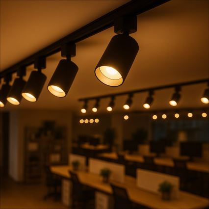 Bodové svítidlo do 1-fázového lištového systému TIGER 1xGU10/10W/230V černá